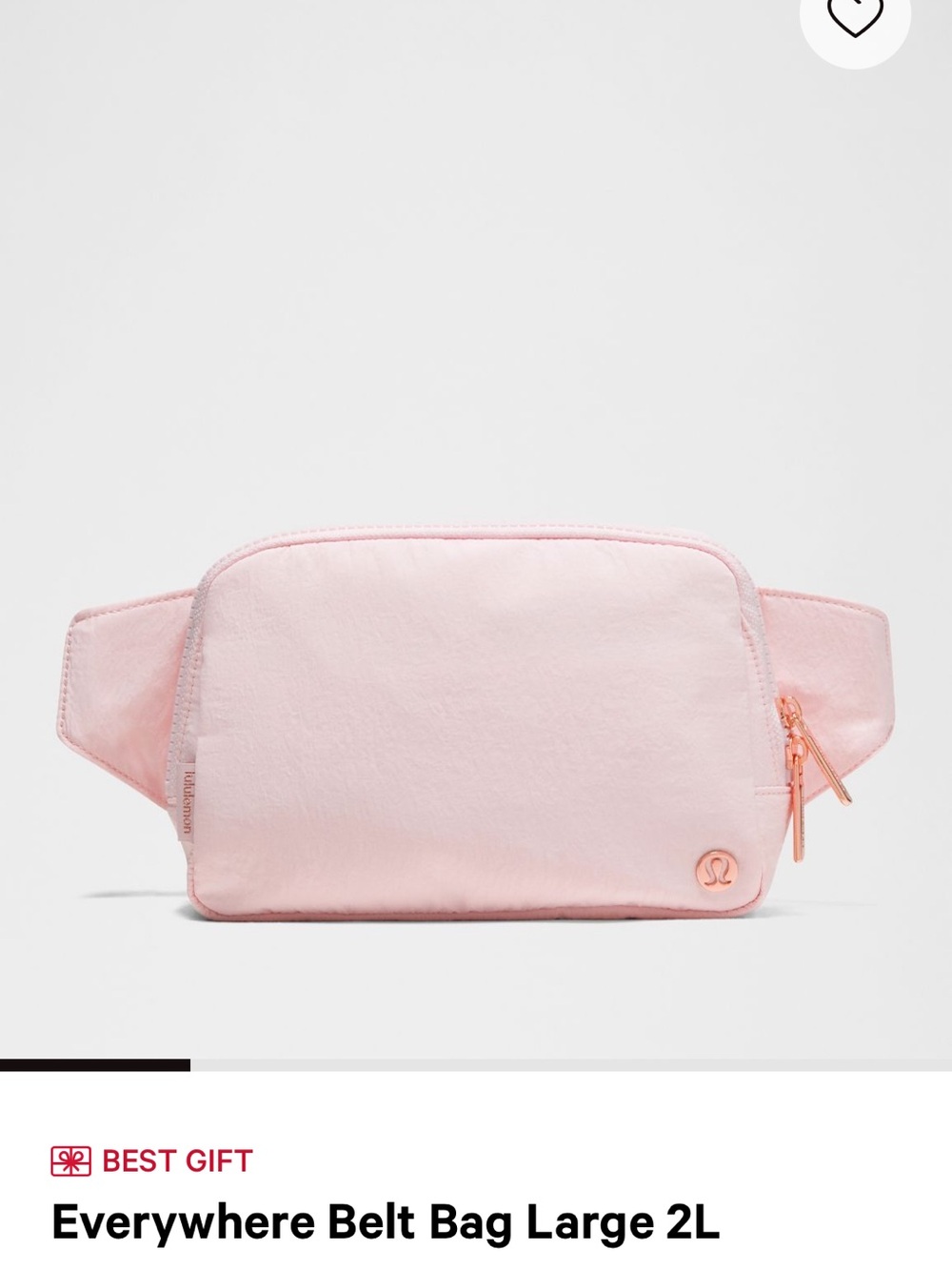 Lululemon Everywhere Belt Bag 2L Blissful Pink Rose Gold NWOT